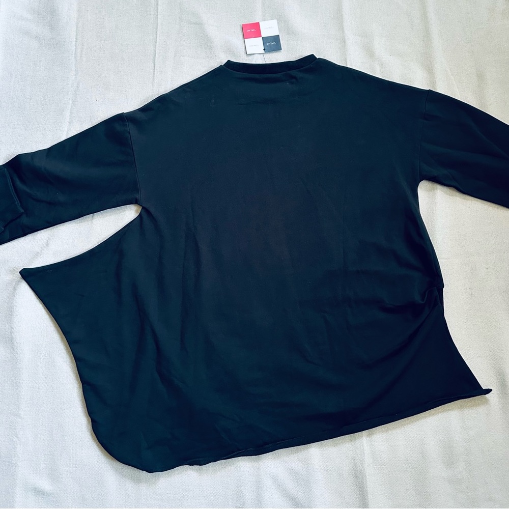 Concept Asymmetrical Black Sweatshirt New - Picture 4 of 6
